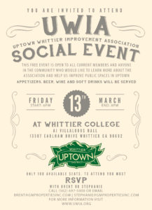 UWIA Social Event Invitation